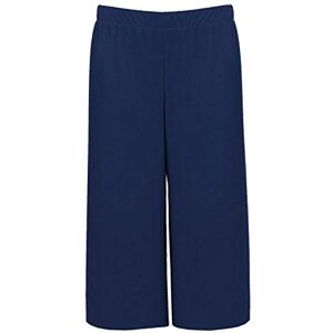 Star Fashion Global Ltd Womens 3/4 Elasticated Culottes Ladies Wide Leg Stretch Shorts Palazzo Uk 8-26 (Navy, 12-14)