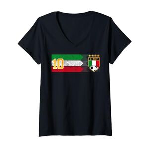Summer Sport Gifts & Co Womens Italy Flag Italian Pride Lovers V-Neck T-Shirt