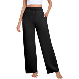 Generic Casual Trousers Women's Loose Summer Trousers with Drawstring and Pockets Straight Cut Light and Airy Baggy Trousers Women's Wrap Trousers Women's High Waist Trousers Women's Elegant Women's Work