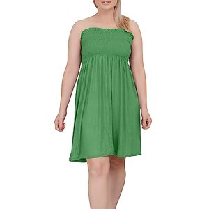 Love My Fashions&#174; Ladies Bandeau Beach Dress for Women UK Elasticated Bust Tankini Top Casual Club Dress Boobtube Party Wear Ruched Mini Clubwear Nightwear Jade Green