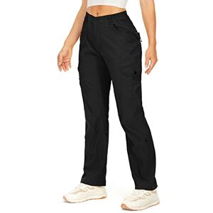 Guangzhouzhanximaoyiyouxiangongsi Winebox Walking Trousers for Womens Hiking Cargo Pants Summer Lightweight Quick Dry Stretch Outdoor Casual UPF 50 Running Trekking （Black-12）