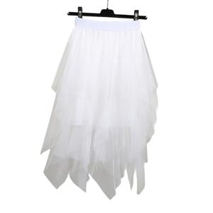 GerRit Skirt Fashion Summer Tutu Women Skirt Tulle Bottom Casual High Waist Midi Mesh Skirts-color 18-xxl