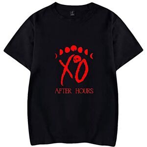 OUHZNUX Mens T-Shirt The Weeknd Classic Rap After Hours Printed Short Sleeve Cotton Womens Pullover Shirt Xo Kids Hip-Hop Trend T-Shirt XS-4XL