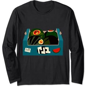 Caja De Sandías Drawing Fruit Watermelons Fresh Summer Vegan Geek Funny Long Sleeve T-Shirt