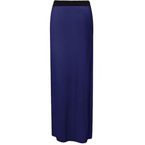 AHR New Long Maxi Skirt Womens Gypsy Bodycon Jersey Ladies Dress Full Plus Size 8-26 (8-10, Navy)