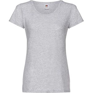 Universal Textiles Fruit of the Loom Womens/Ladies Short Sleeve Lady-Fit Original T-Shirt (XS) (Heather Grey)