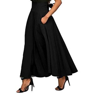 Janly Clearance Sale Skirt for Women, Female Skirts Casual A-Line Skirt High Waist Skirt Ankle Length Skirts, for Holiday Summer (Black-XXL