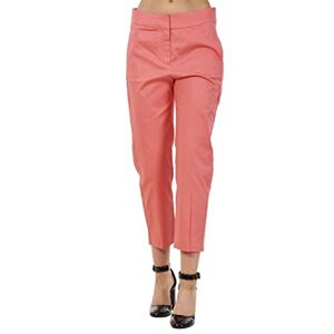 exfaMouSstore Ladies Cotton Rich Slim Cropped Pants 3/4 Womens Stretch Crop Trousers, Pink, 16