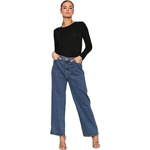 True Face Womens Bootcut Jeans Stretch Denim Mid Rise Flared Long Pants Trousers Size- 12 Stone Wash - 003A