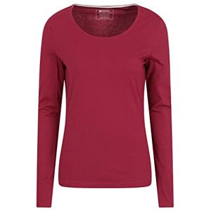 Mountain Warehouse Eden Womens Organic Round Neck T-Shirt - Breathable & Lightweight Organic Cotton Tee Shirt with UV Protect - for Spring, Summer, Outdoors & Holiday Red 6