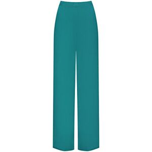 SXME MIGHT SAY Ladies Palazzo Wide Leg Flared Elasticated Stretch Plus Size Plain Trousers Teal