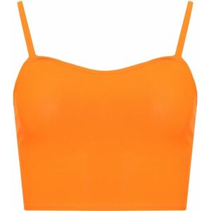 Luxe DIVA Womens Strappy Sleeveless Ladies Bralet Crop Stretch Vest Top - 8-14 Orange