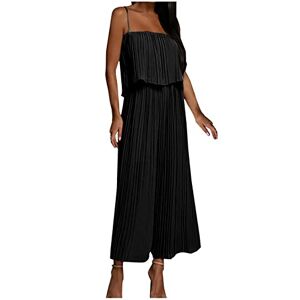 Jumpsuit For Women Uk 0527a30 Dungarees For Women Uk Sale Spaghetti Strap Playsuits Black Bodysuit Women Rompers Loose Fit Summer Overalls Wide Leg With Pockets Clearance Elegant Tube Top Pleated Fashion Jumpsuit Baggy Bandeau