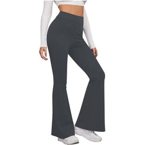 Christmas Jumpers For Women Ladies Bootleg Trousers Women Boot Cut High Rise Yoga Trousers Stretch Soft Ribbed Pull On Work Bottoms Elasticated Waist Pants Comfy Pants Bootleg Stretch Bottoms Plus Size