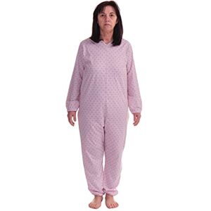 FERRUCCI COMFORT Sanitary Serenity Pyjamas Long Sleeve 1 Zipper/Zip Back Summer (Pink,XL), Mujer