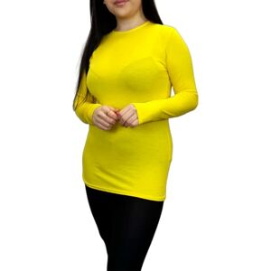 LUXFAB Ladies Long Sleeve T-Shirt Top Womens Size 8-26 Yellow