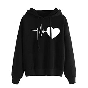 RLEHJN Women's Hoodies UK Clearance Autumn/Winter Hooded Sweatshirt Long Sleeve Shirts Solid Color Hoodies with Drawstring Ladies Basic Casual Tops Comfortable Warm Pullover Loose Fit Outwear