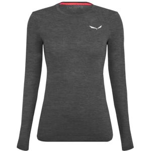 Salewa Zebru Fresh Merino Responsive Long Sleeve Tee Women, Black Out, M, Female