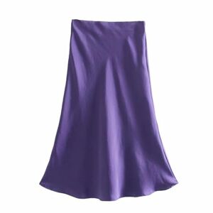 GerRit Skirt Sale Solid Satin Elastic Waist Women A-line Skirt Summer Female Slim-color 13-l