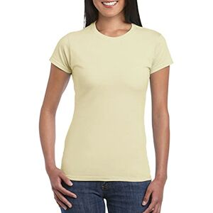 Ladies Plain T-Shirt • Value Weight • Women's New Blank T (Cream, S (8))