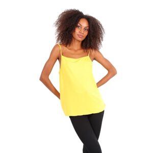 Generic Women's Vest Women Plain Summer Casual Tank TOP T Shirt Camisole (Polyester : 95%, Elastane : 5%, Yellow)