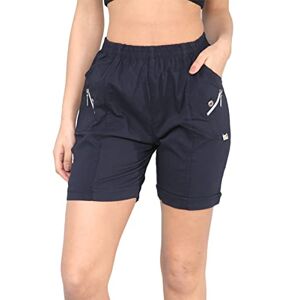 Romaans Ladies Summer Shorts for Women Elasticated Waist Crop Pull On Capri Stretch Fit Lounge Beach Italian Cotton Short Lightweight for Travelling (as8, Numeric, Numeric_12, Regular, Regular, Navy)