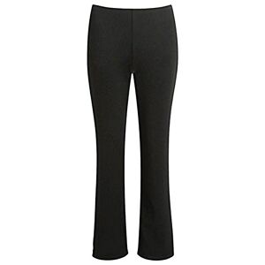 MyShoeStore Womens Stretch Bootleg Trousers Ladies Ribbed Bootcut Elasticated Waist Pants Work Wear Pull On Bottoms Plus Big Sizes 8-26 Colour Balck, Grey, Navy Blue(Black, 16/27)