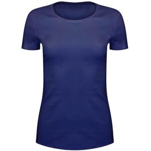 Chicwhisper Ladies Pure Cotton Plain T-Shirt Crew Round Neck T Shirt Navy