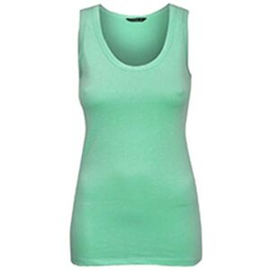 XXR Ladies Girls Stretch Plain Cami Vest Strap Top Sizes 10-20 new (Green, UK_XXL(EU 16))