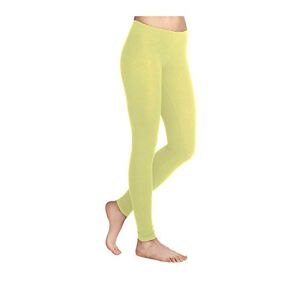 Missloved Plain Stretchy Viscose Lycra Leggings - S/M to fit UK 8-10 - Yellow