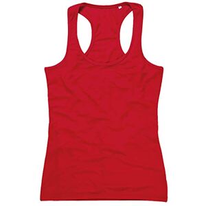 Stedman Apparel Women's Active 140 Tank/ST8540 Regular Fit Sleeveless Sports Top, Crimson Red, Size 10 (Manufacturer Size:Small)