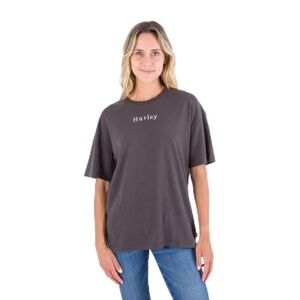 Hurley Women's Established Tee T-Shirt, Raven, XS