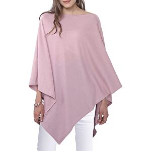 DiaryLook Ladies Button Poncho Cape Cashmere Feel Multiway Shawl Scarf Wrap (Pink)