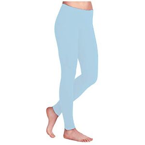 Missloved Plain Stretchy Viscose Lycra Leggings - S/M to fit UK 8-10 - Sky Blue