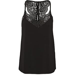 Bestseller A/s Vero Moda Damen Oberteil ohne Ärmel Spitzenverziertes, Schwarz, L