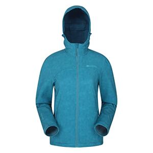 Mountain Warehouse Exodus Womens Softshell Jacket - Breathable, Adjustable, Water & Wind Resistant Ladies Rain Jacket - Best for Spring Summer, Walking, Cycling, Everyday wear Teal 12