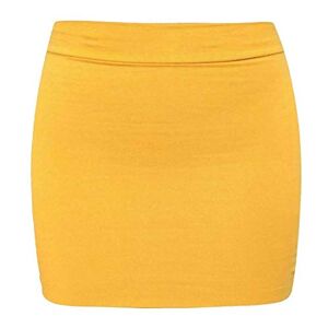 Star Fashion Global Ltd Colop Womens Plain Stretch Bodycon Short Mini Office Ladies Pencil Skirt Size 8-26 (Mustard, 12-14)