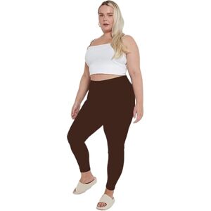 eyes Viscose Plain Leggings for Women, Ladies & Girls Soft Elastic Gym Workout Beach Running Stretchy Yoga Pants All Season Jeggings Casual Plus Size Legging Brown UK 8-10