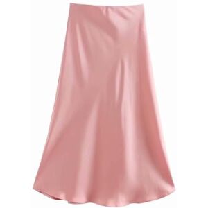 GerRit Skirt Sale Solid Satin Elastic Waist Women A-line Skirt Summer Female Slim-color 4-s