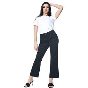 True Face Womens Jeans Denim Mid Rise Stretch Ladies Slim Fit Pants Trousers Black - Sr220bc,12 Short