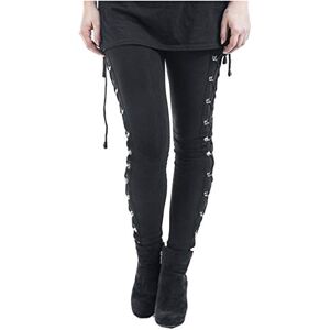 Janly Clearance Sale Women's Pants, Women Gothic Lady Side Lace Up Leggings Black Skinny Pans Trousers, for Winter & Christmas (Black-L)