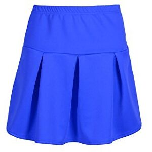 Be Jealous Womens Elasticated High Waist Bottom Pleated Flared Mini Skater Skirt Royal Blue