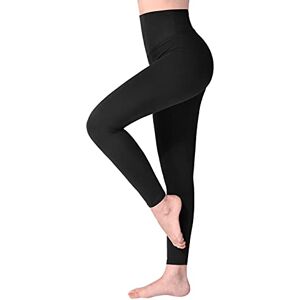 SINOPHANT High Waisted Leggings for Women, Buttery Soft Elastic Opaque Tummy Control Leggings, Plus Size Workout Gym Yoga Stretchy Pants (Black1,S-M/One Size)