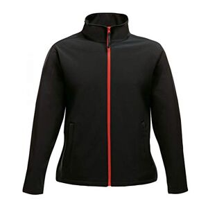 Regatta Womens/Ladies Ablaze Printable Softshell Jacket (10 UK) (Black/Classic Red)