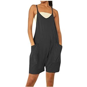 DianD Shorts Jumpsuits for Women UK Petite 2023 Casual Summer Short Playsuit Loose Fit Sleeveless Tank Top Rompers V Neck Bib Overalls Stretchy Jumpsuit Holiday Short Dungarees with Pockets Sale