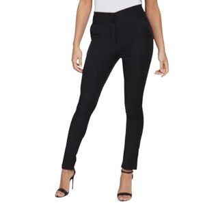 Polyester Girls School Trousers Women Work Office Stretch Trousers with Zip, Button and Pockets, Color: Black, Sizes:6 8 10 12 14 16 (as8, Numeric, Numeric_8, Regular, Regular, Two Button, 8)