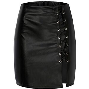 Janly Clearance Sale Dress for Women, Fashion Women Sexy Solid Bandage Short Skirt High Waist Faux Leather Mini Skirt ,Easter Day Deal