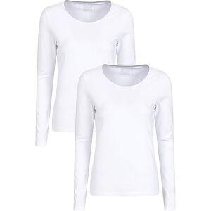 Mountain Warehouse Eden Womens Organic Round Neck T-Shirt - Breathable & Lightweight Organic Cotton Tee Shirt with UV Protect - for Spring, Summer, Outdoors & Holiday White 22