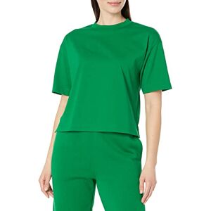 Amazon Essentials Women's Organic Cotton Drop-Shoulder Relaxed Boxy Short-Sleeved T-Shirt (Available in Plus Size), Green, XS