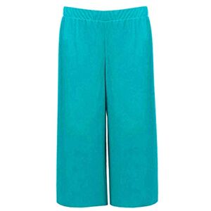 Star Fashion Global Ltd Womens 3/4 Elasticated Culottes Ladies Wide Leg Stretch Shorts Palazzo Uk 8-26 (Turquoise, 12-14)